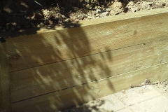 Replace retaining wall - Before & After